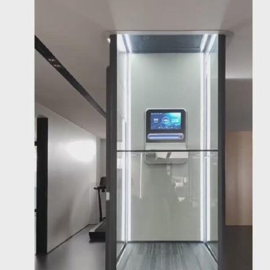 elegant glass home elevator 400kg automatic screw driven home lift.jpg