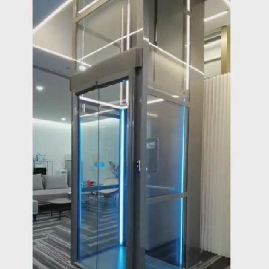 advanced screw driven elevator stainless steel cabin with plc control.jpg