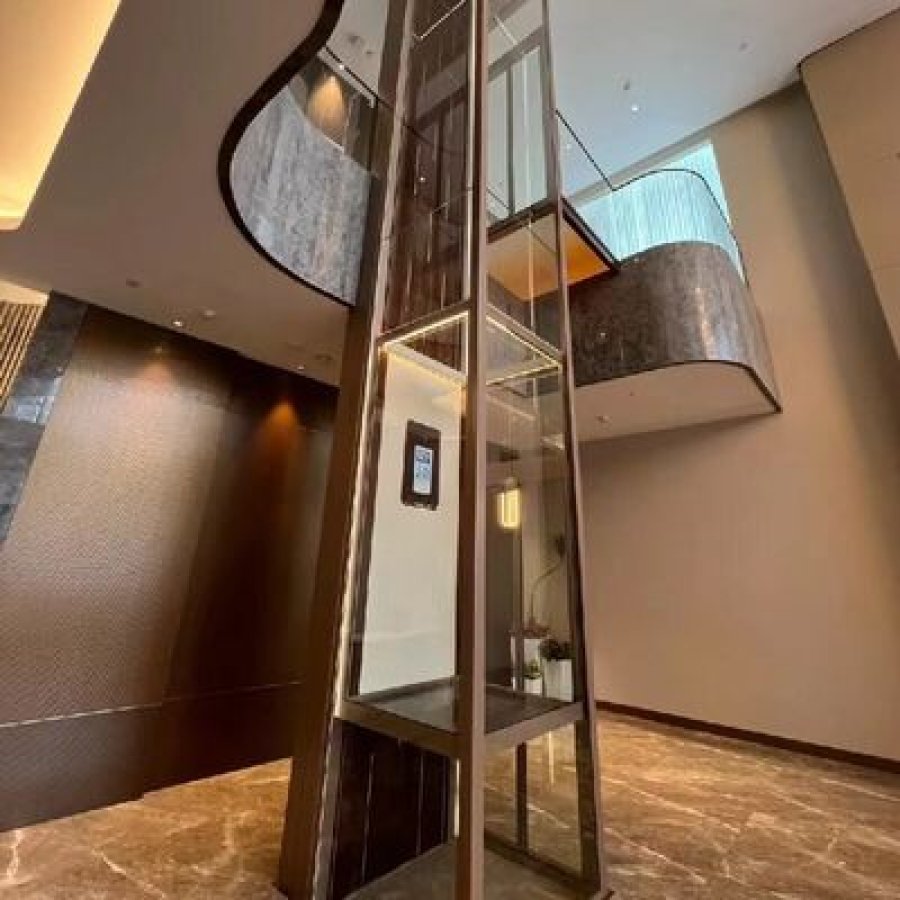 304 stainless steel cabin hydraulic home elevator pitless 5 stops.jpg