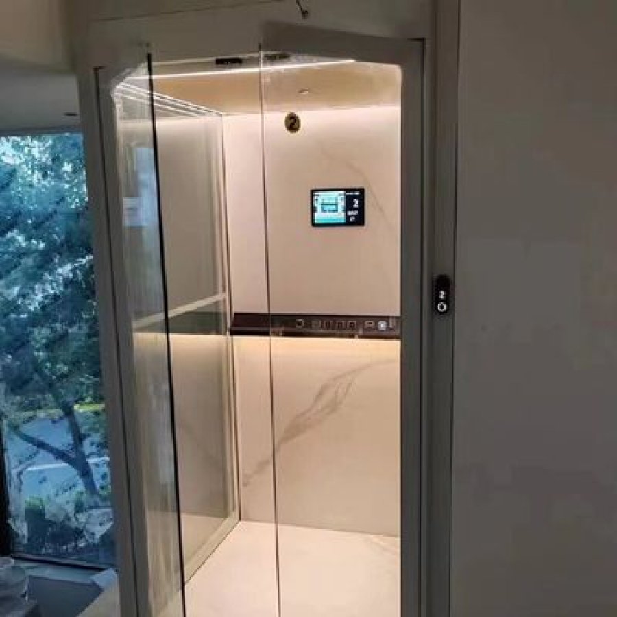emergency stop hydraulic home elevator with 304 stainless cabin.jpg