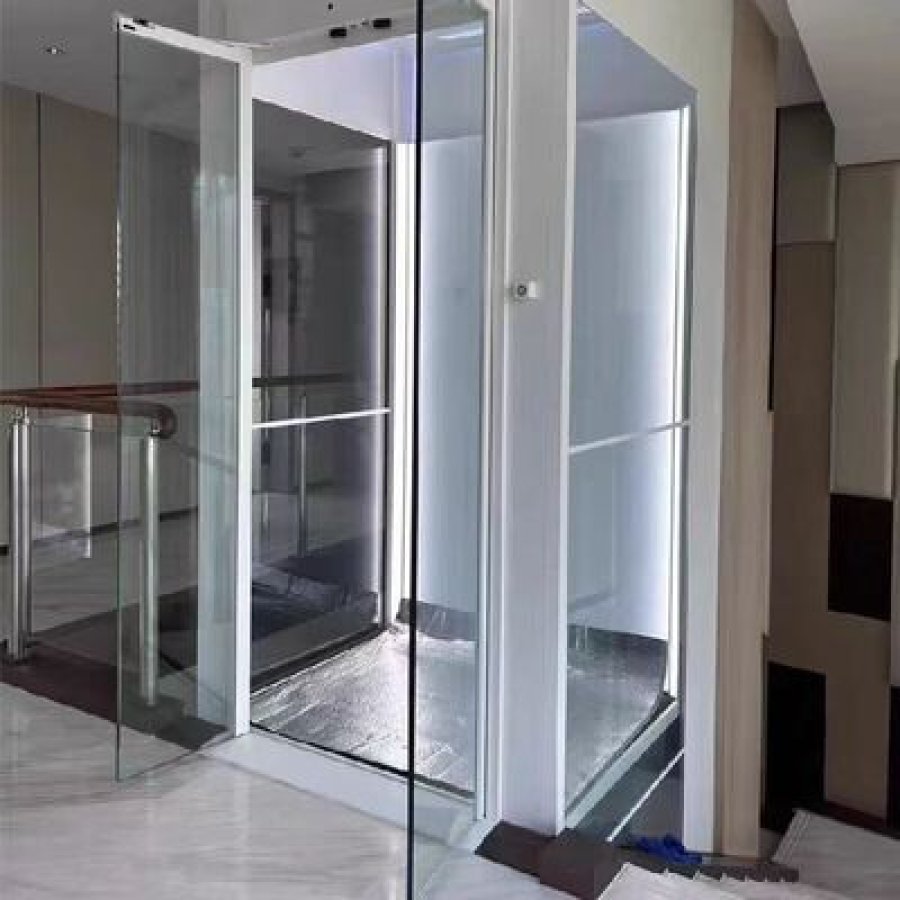 single phase pitless hydraulic home elevator with microprocessor emergency stop.jpg