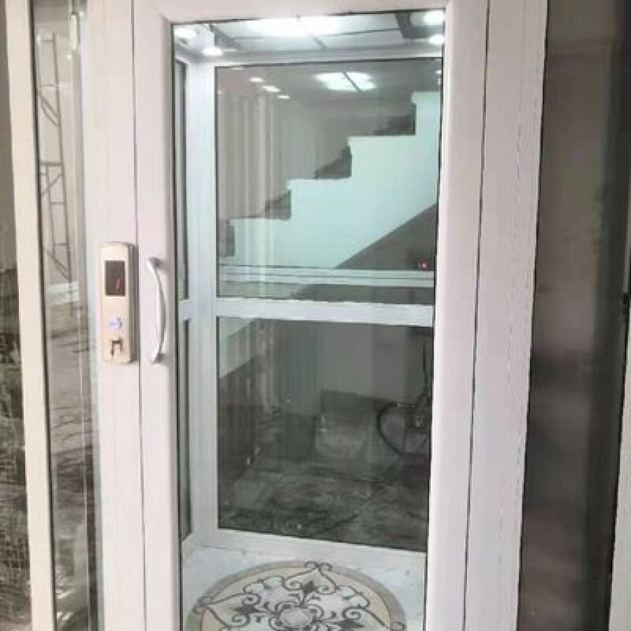 hydraulic machine room less home elevator 14 5m 5 stops 220v.jpg