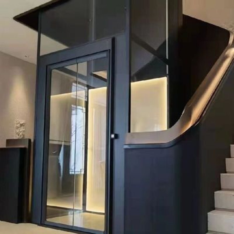 5 stops automatic hydraulic elevator with 4 7kw motor machine room less mrl elevator.jpg