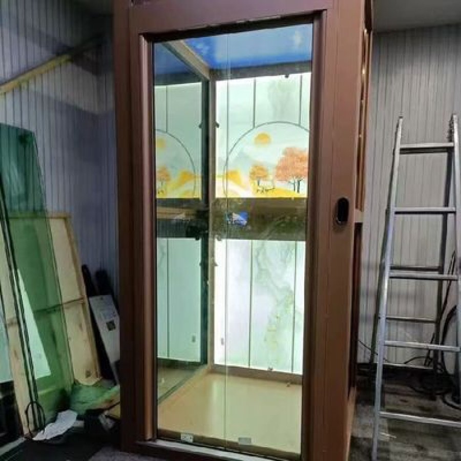 stainless cabin hydraulic home elevator 14 5 m 5 stops.jpg