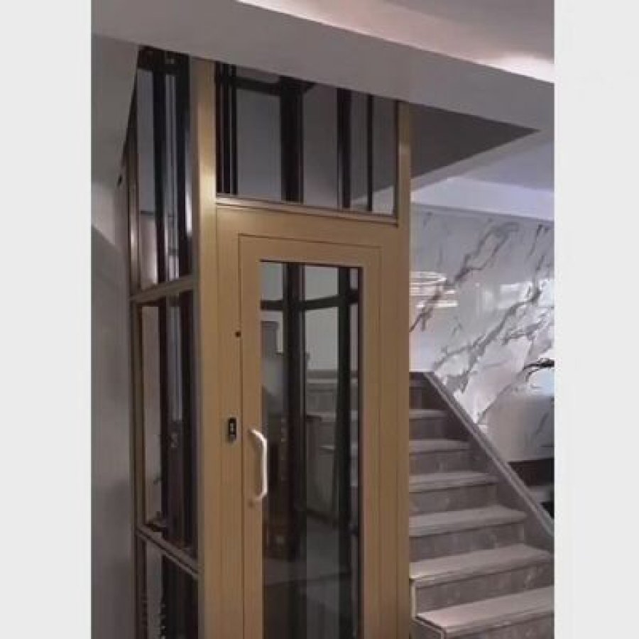 slim elegant traction elevator for villas modern home lift.jpg