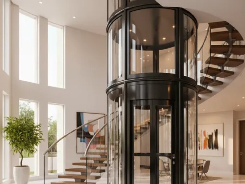Architectural Statement: Integrating a Glass Capsule Lift for Home