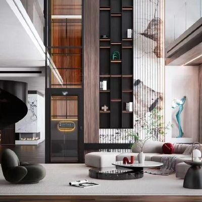 1-2 Person Screw Drive Elevator Indoor Screw Driven Home Lift