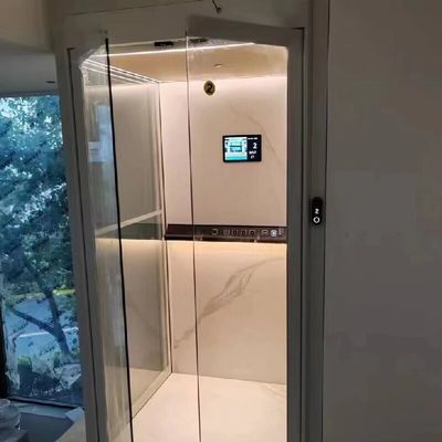 Emergency-Stop Hydraulic Home Elevator with 304 Stainless Cabin