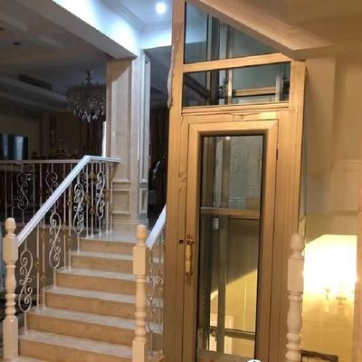 Emergency Stop Button Hydraulic Mrl Elevator 4.7 Kw Motor Stainless Steel Frames Of Cabin For Residential