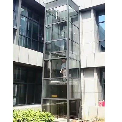 12M Lifting Height Compact Elevator 400KG Hydraulic Small House Elevators
