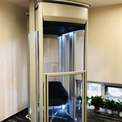 Customized Hydraulic Capsule Lift 2 Floors Capsule Elevator For Home