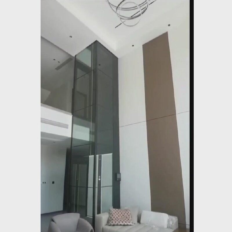 Safe & Reliable Screw-Driven Elevator | Stainless Steel Design with Emergency Stop Button