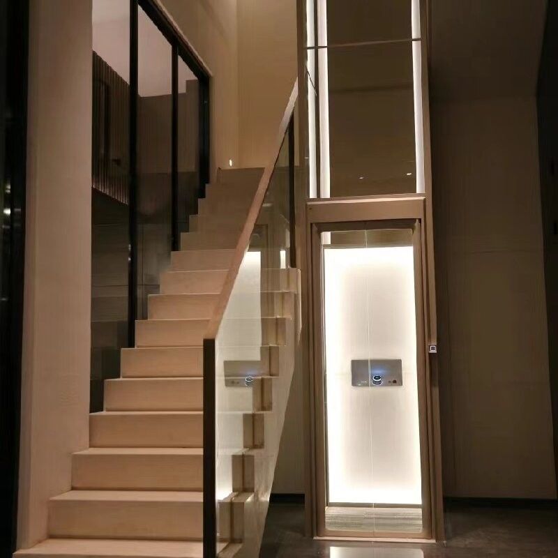 4.7 Kw Hydraulic Machine Room Less Elevator With 0 M Pit Depth And Microprocessor Control Hydraulic Lift For House
