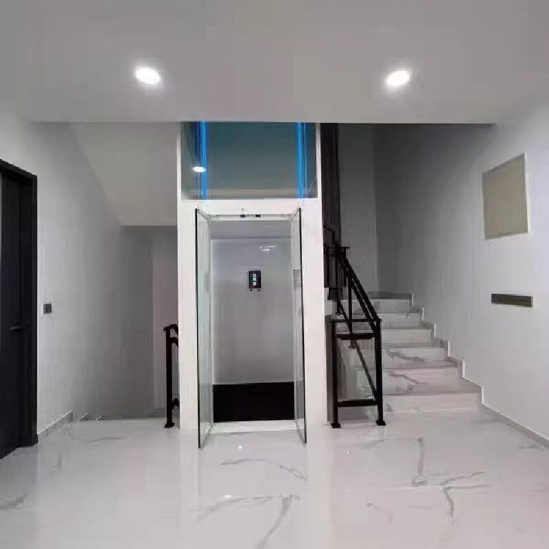 Compact Stainless-Steel Home Elevator – 14.5 m Rise, 5 Stops, Pitless Design