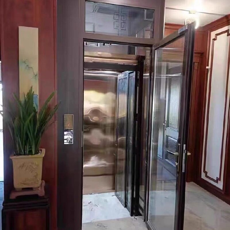 Microprocessor Control Hydraulic Home Elevator Deck Flooring Home Lift Elevator