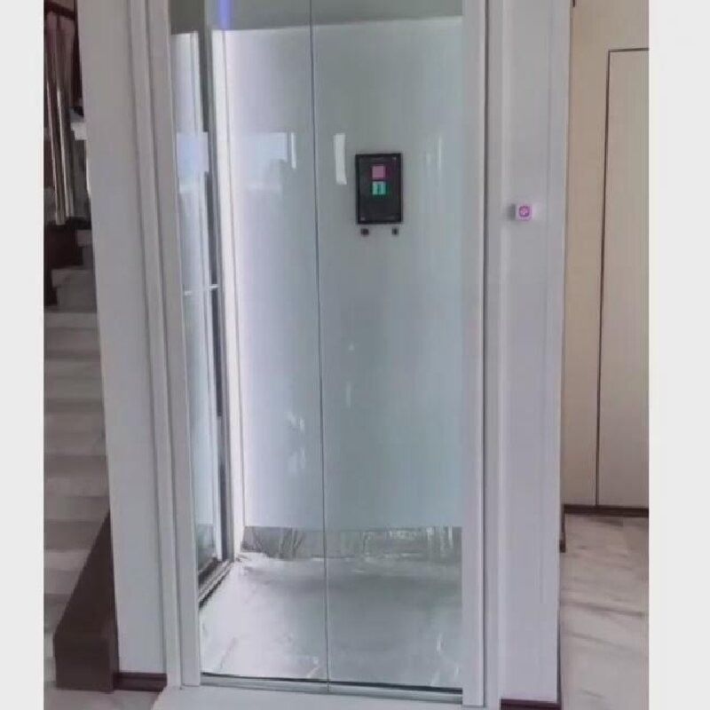 Center Opening Traction Home Elevator 2Stops -8Stops Automatic Door Type