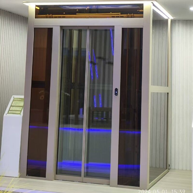 Panoramic Traction Home Elevator | Elegant Center-Opening Lift